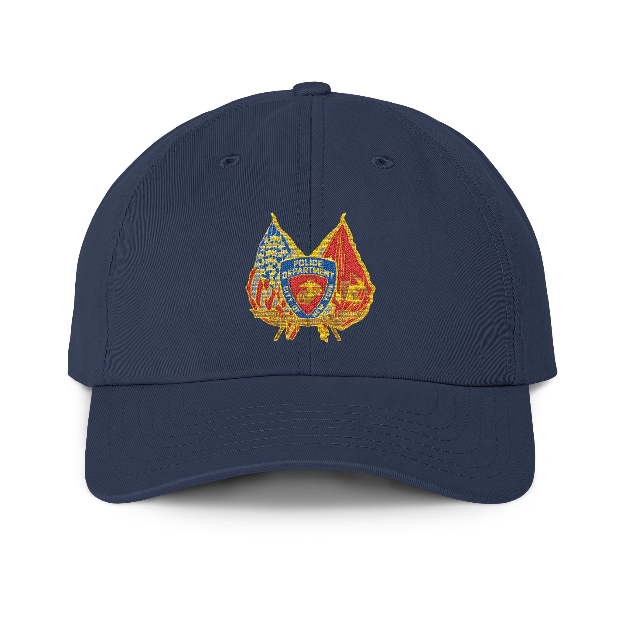 Embroidered Firefighter Maltese Dad Hat — USA-Made Red Cap
