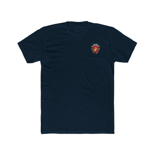 Firefighter Shield T‑Shirt — Hero Badge Chest Logo Cotton Tee