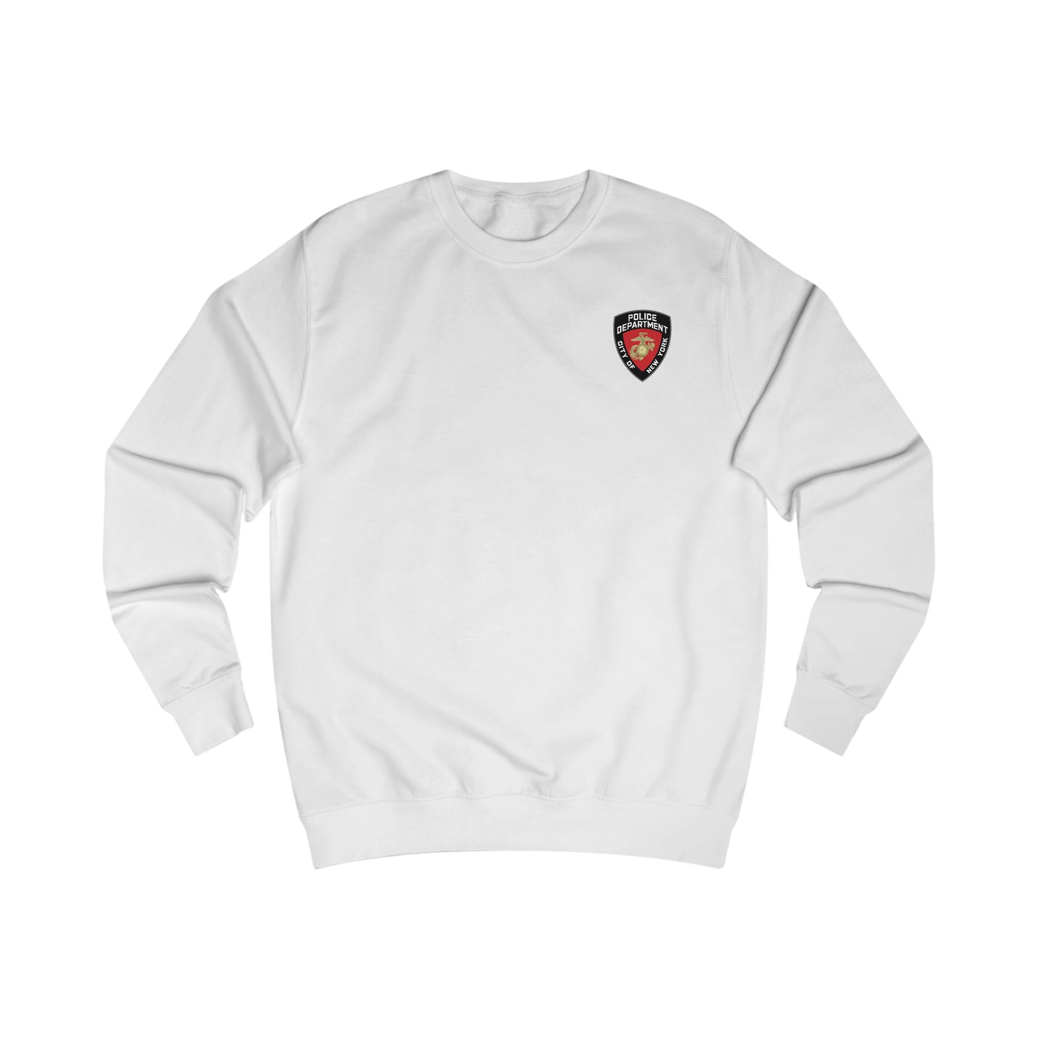 Police Badge Crest Sweatshirt — Minimal Law Enforcement Shield Crewneck