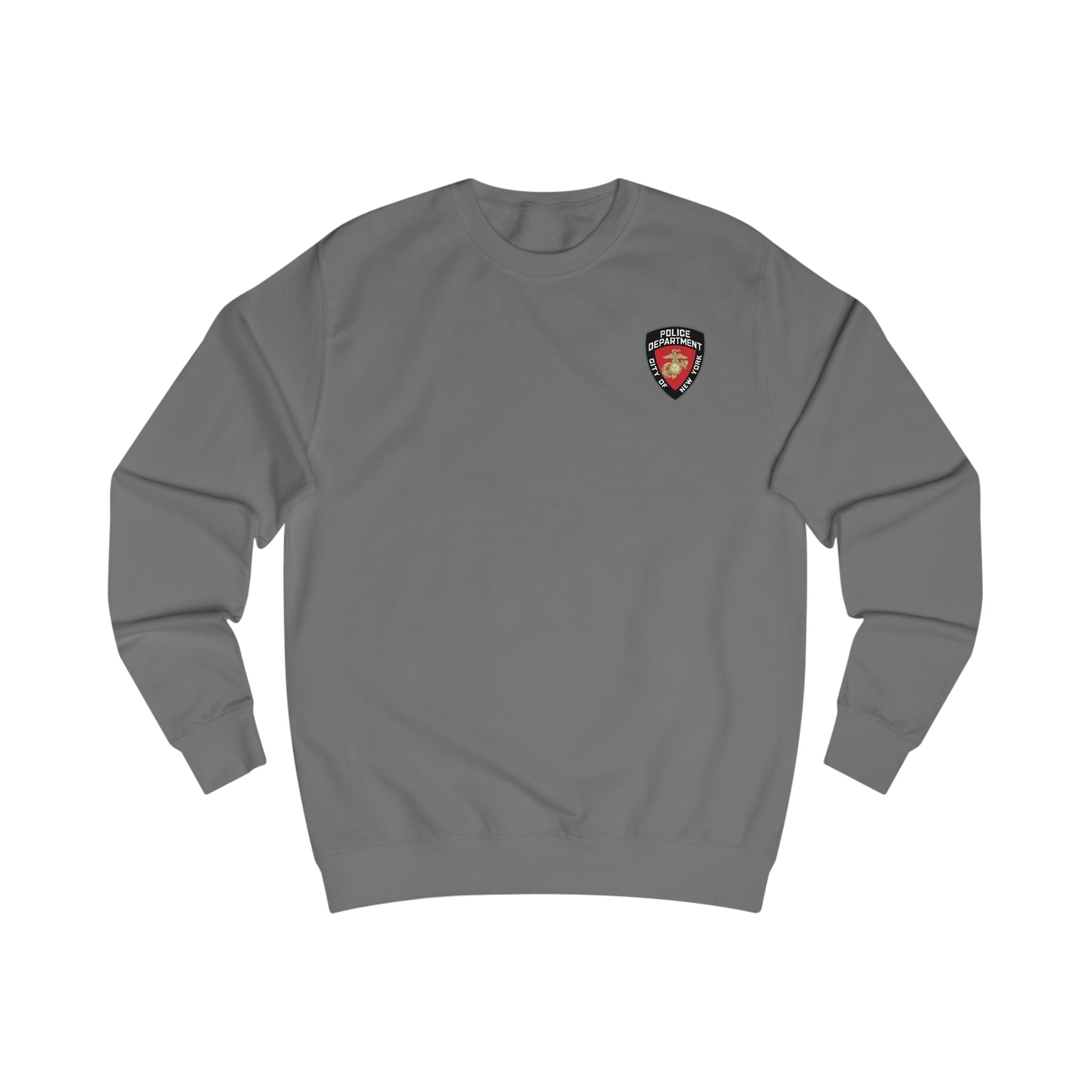 Police Badge Crest Sweatshirt — Minimal Law Enforcement Shield Crewneck