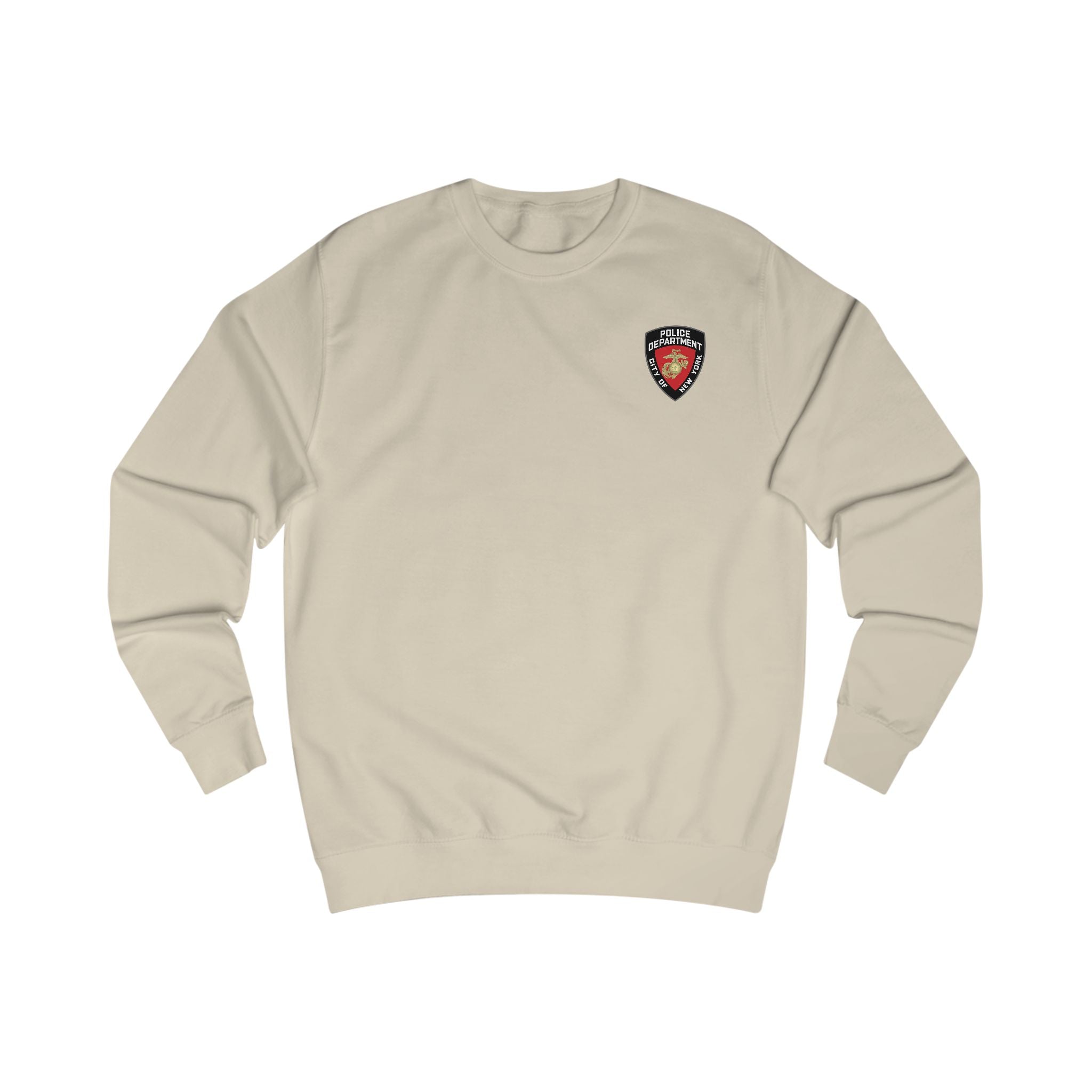 Police Badge Crest Sweatshirt — Minimal Law Enforcement Shield Crewneck