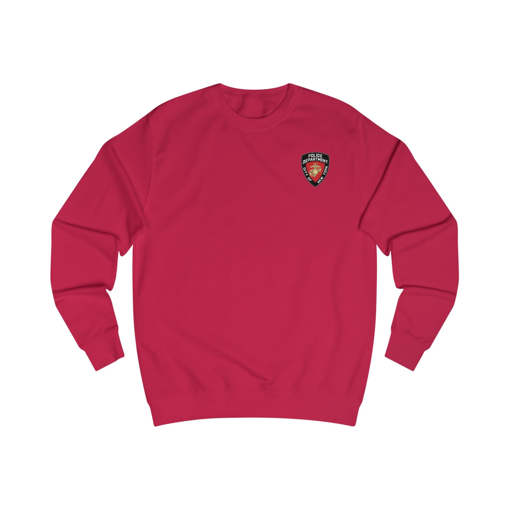 Police Badge Crest Sweatshirt — Minimal Law Enforcement Shield Crewneck