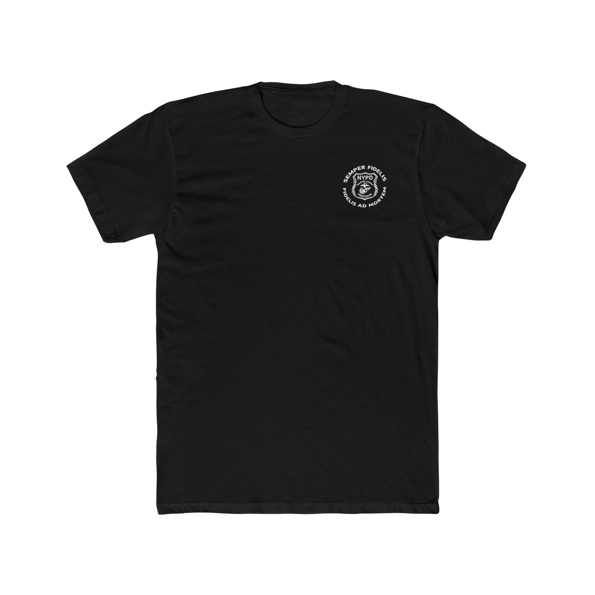 NYPD Marines Graphic Tee — Back Emblem & Left Chest Badge