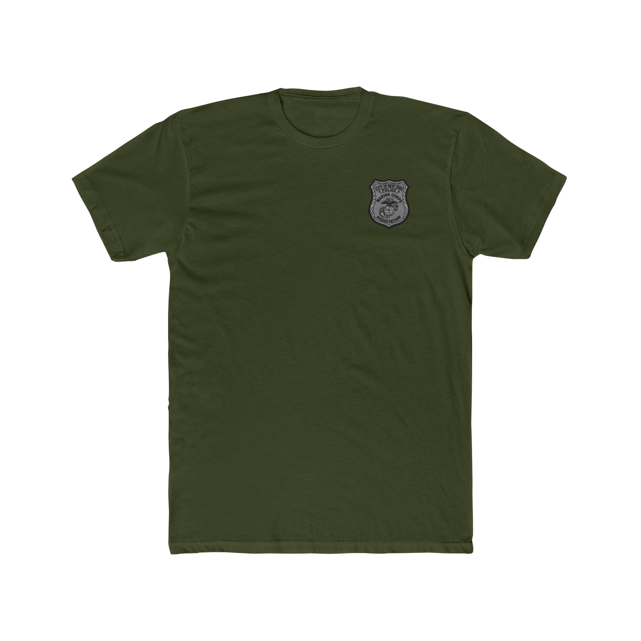 USMC Green Stripes T‑Shirt — Marine Corps Emblem Flag Tee