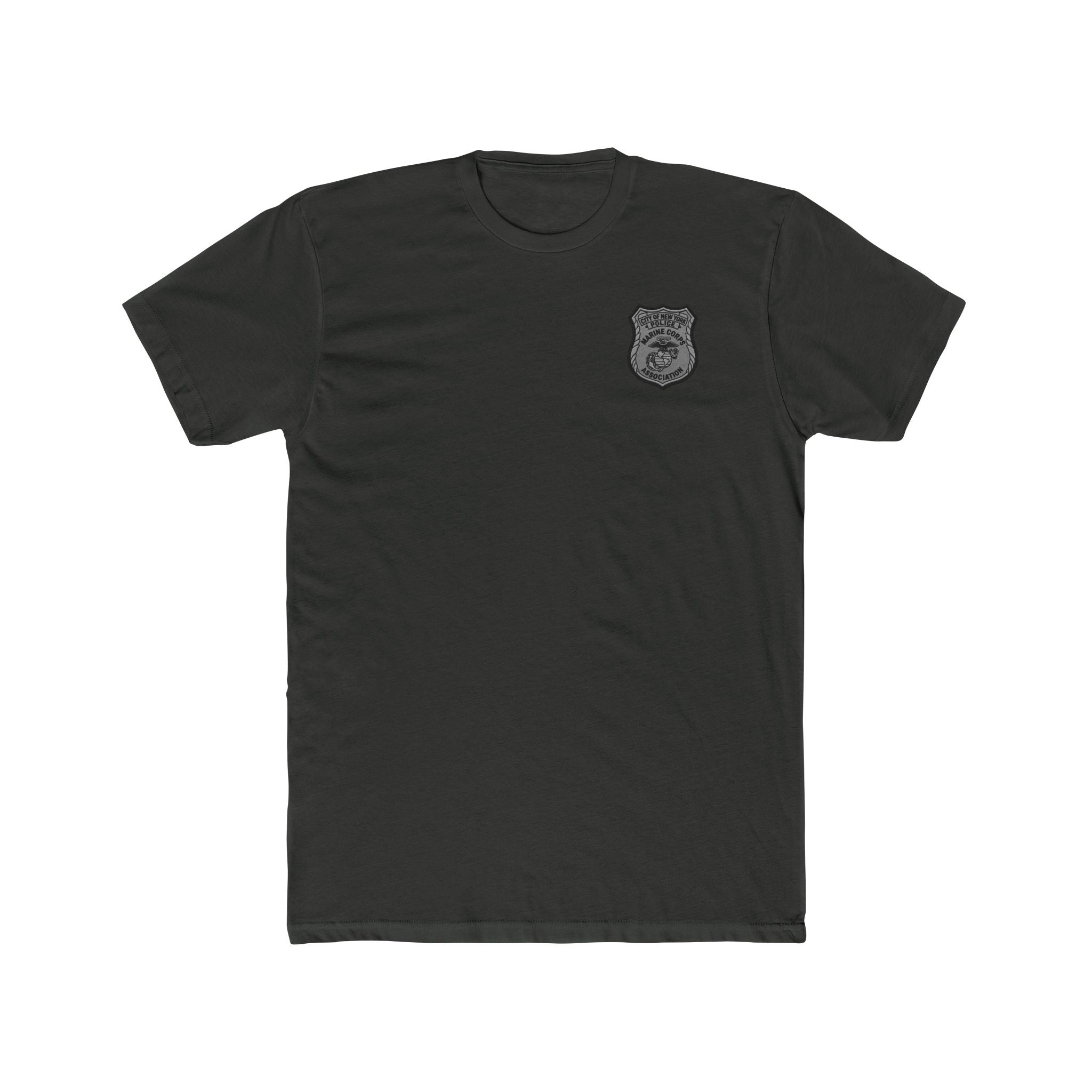 USMC Green Stripes T‑Shirt — Marine Corps Emblem Flag Tee