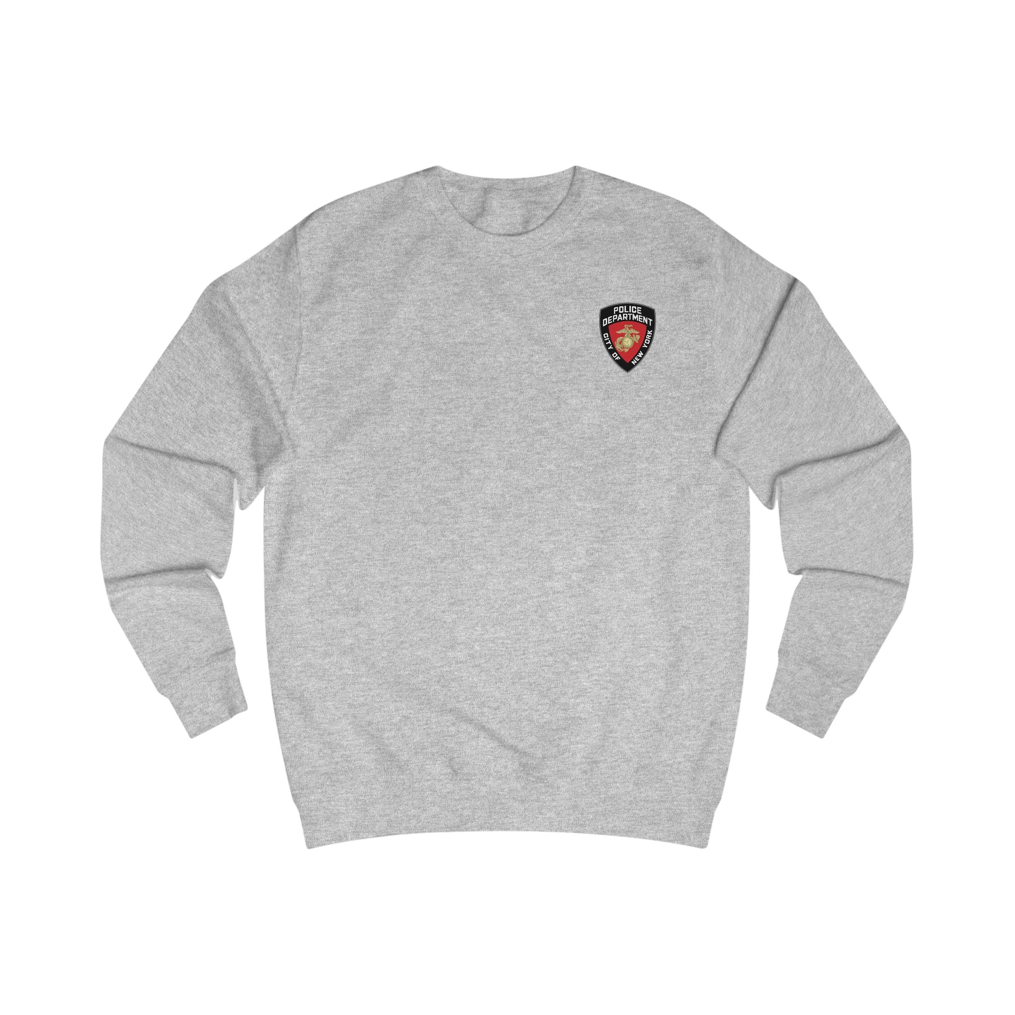 Police Badge Crest Sweatshirt — Minimal Law Enforcement Shield Crewneck